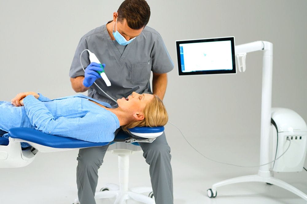 The Planmeca Imprex mobile scanning station to support dental professionals in intraoral scanning and patient communication is designed to fit any clinical setup. 