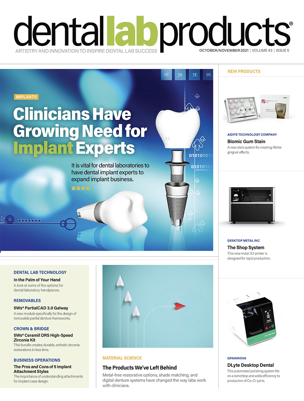 Dental Lab Products October/November 2021 issue cover
