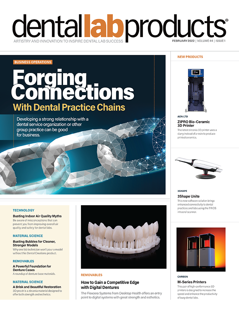 Dental Lab Products February 2022 issue cover