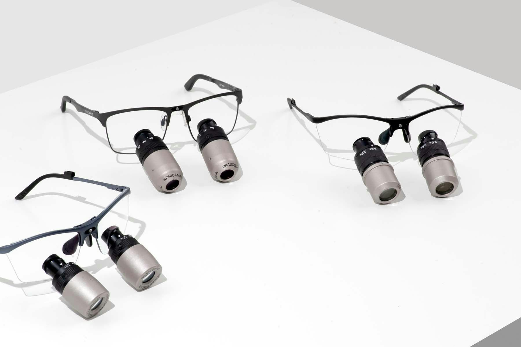 EyeZoom Family: These loupes from Orascoptic are the only 3-in-1 variable magnification loupes. Users can switch seamlessly among magnification levels 3x, 4x, and 5x.