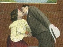 Image of a couple kissing