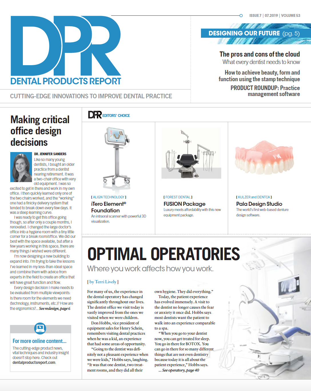 Dental Products Report July 2019 issue cover