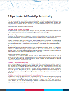 Free E-Book: 3 Tips to Avoid Post-Op Sensitivity
