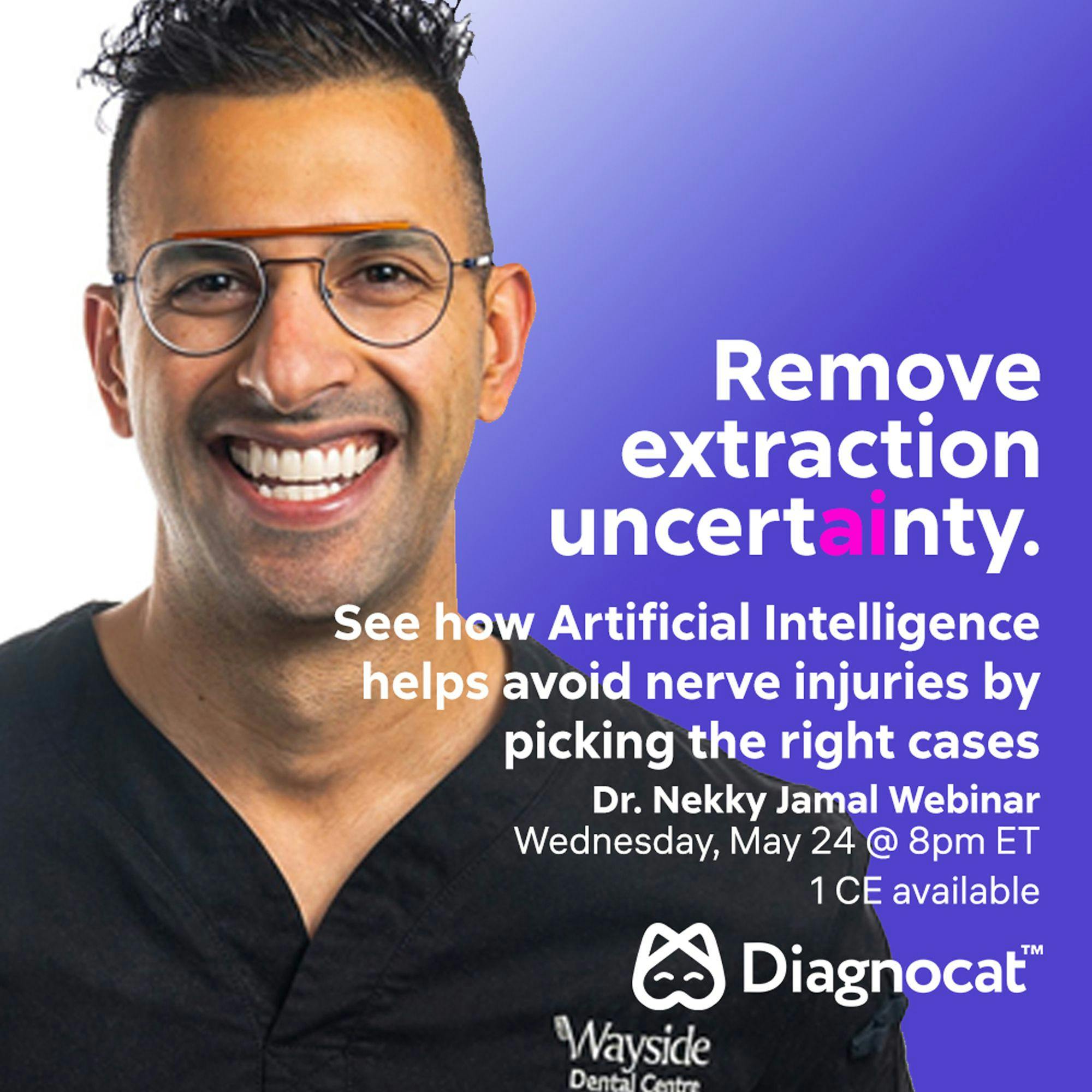 Diagnocat AI to Hold Webinar on Artificial Intelligence and Tooth Extraction with Dr Nekky Jamal. Image: © Diagnocat AI