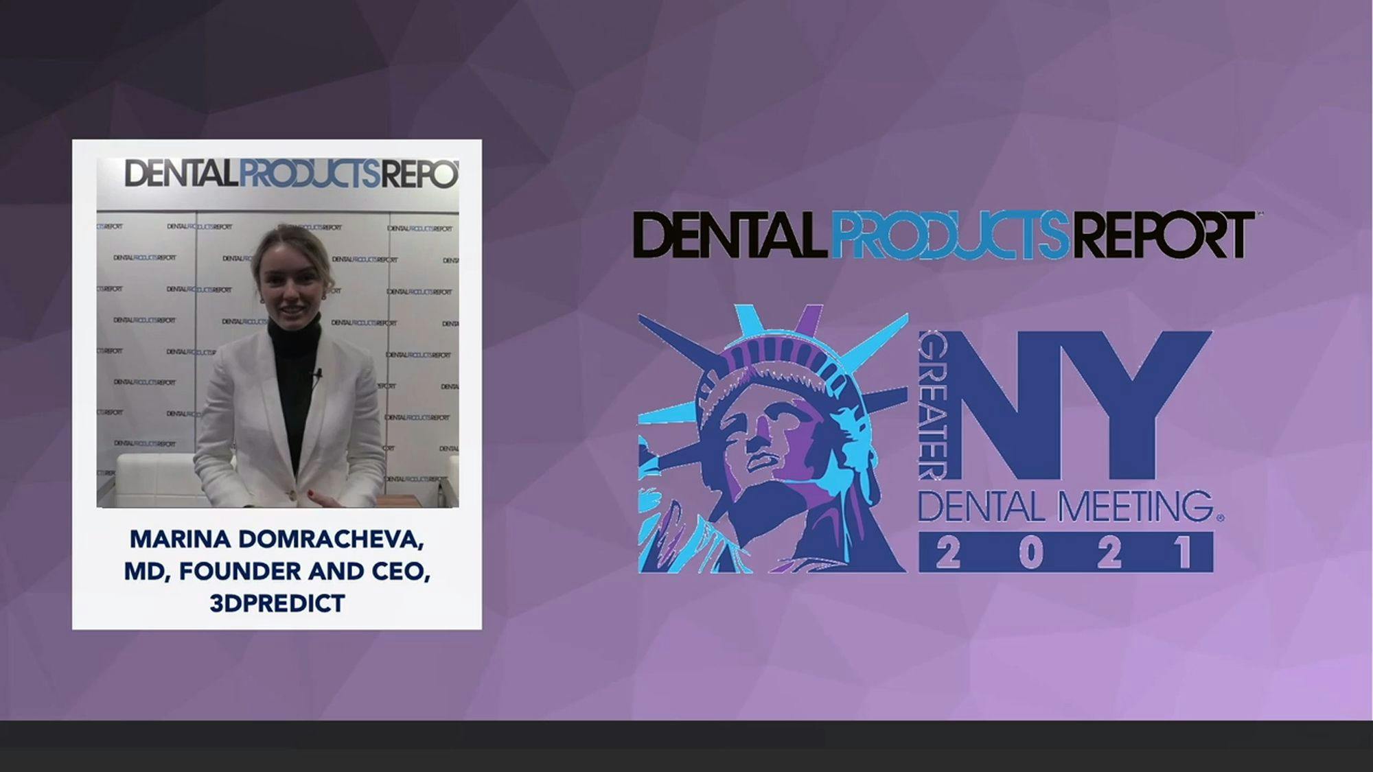 Greater New York Dental Meeting 2021, Interview with Dr Marina Domracheva, Founder and CEO 3DPredict