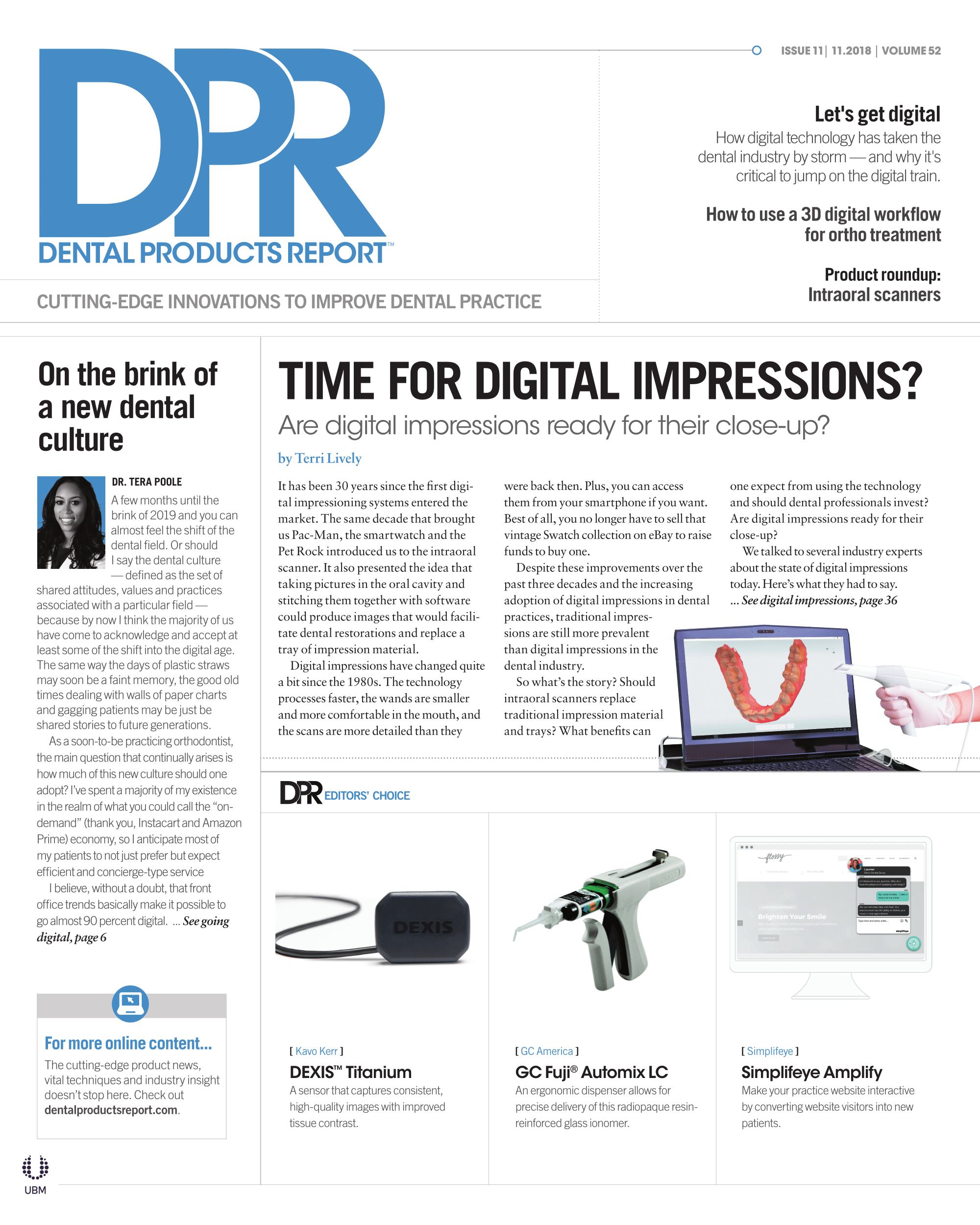 Dental Products Report November 2018 issue cover