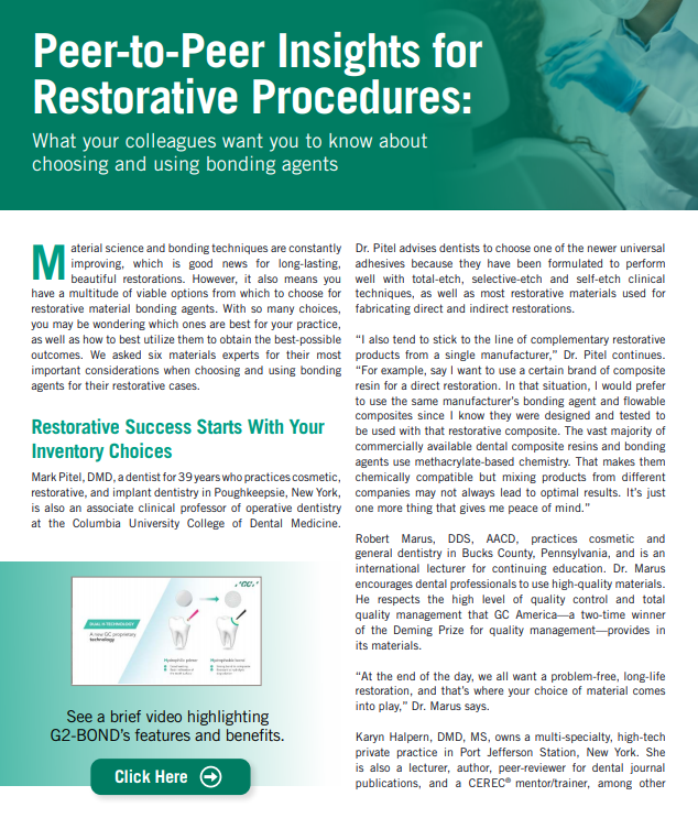 Peer-to-Peer Insights for Restorative Procedures