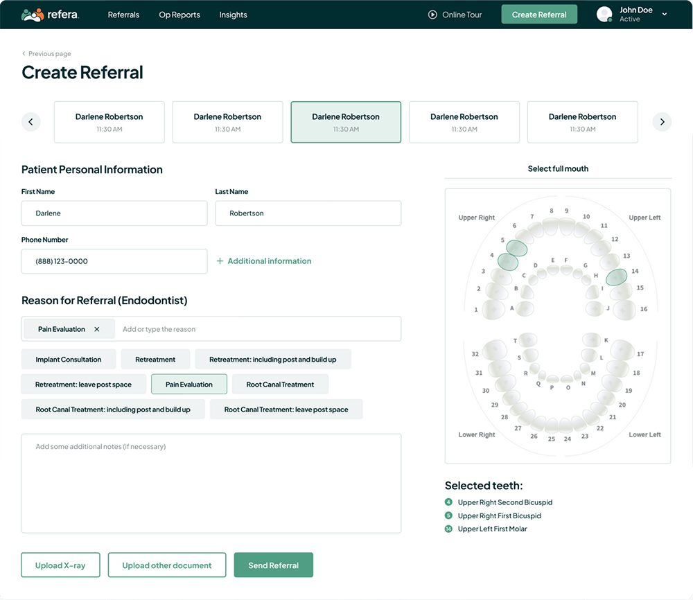 Refera, a paperless referral management system