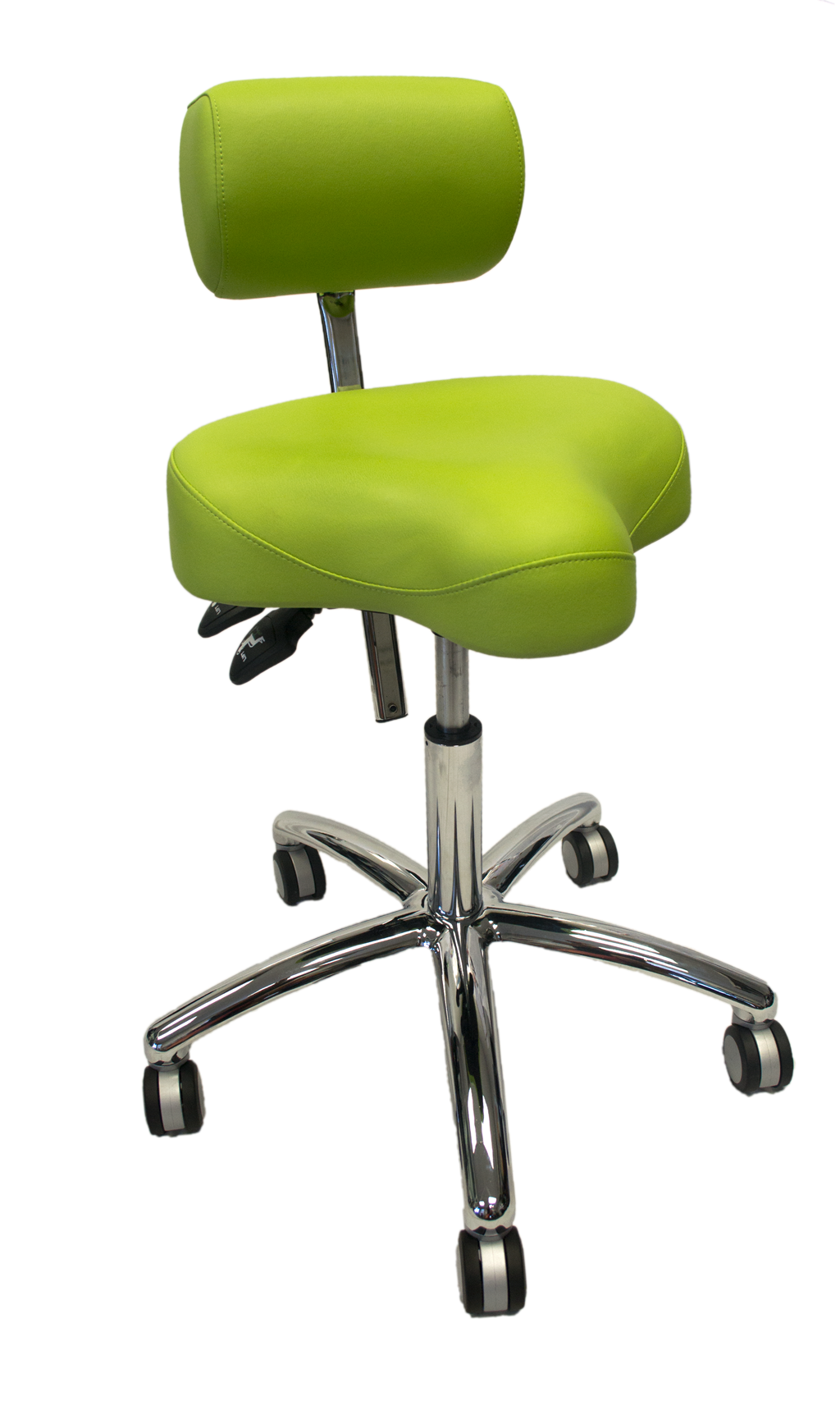 A saddle-style stool