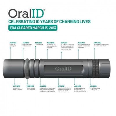 OralID Oral Cancer Screening Device Reaches 10-Year Milestone