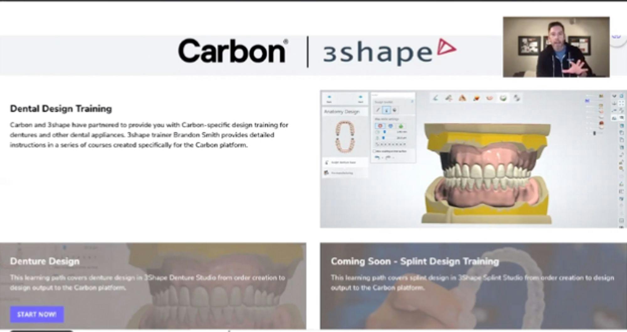 Carbon and 3Shape Partner for Digital Denture Design Training