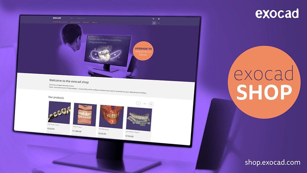 Exocad’s New Online Shop Allows Current DentalCAD Users to Purchase Upgrades or Add-on Modules