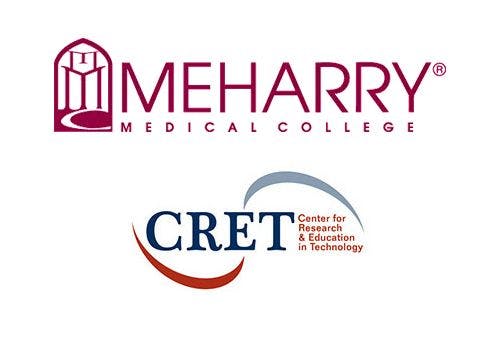 Meharry Medical College School of Dentistry logo and CRET logo