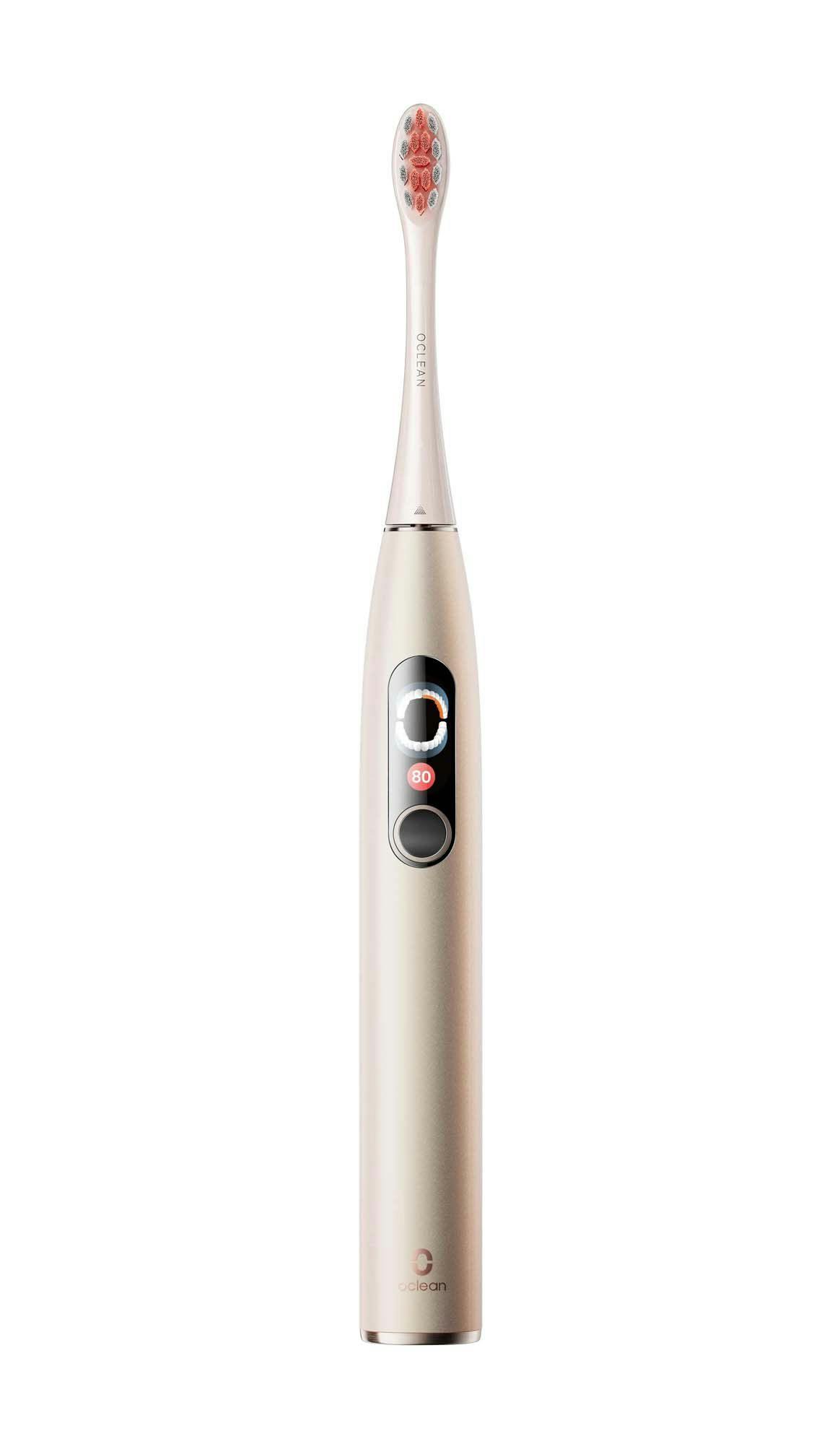 The Oclean X Pro Digital Smart Sonic Toothbrush uses a gyroscope sensor to track 8 areas in real-time brushing behaviors and identify any missed areas to improve user oral health. | Image Credit: © Oclean
