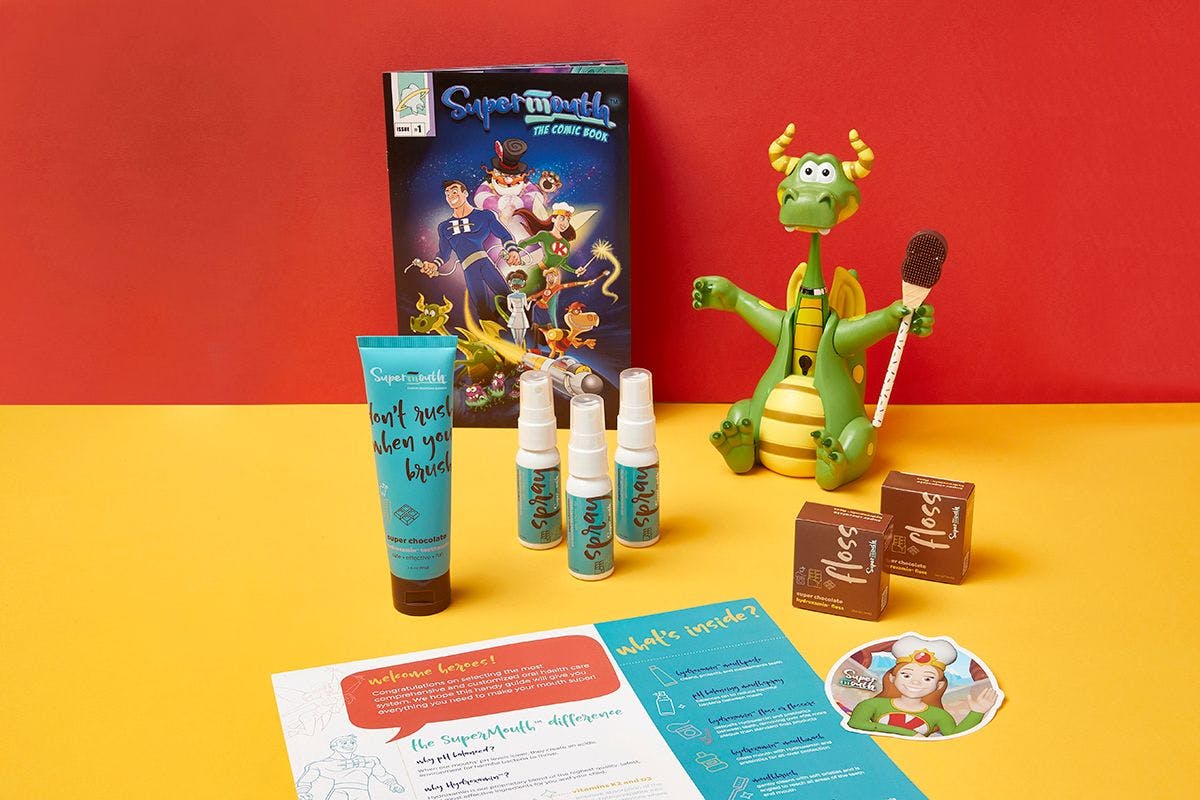 SuperMouth focuses on whole-mouth health while making it a one-stop shop for parents and fun for kids.