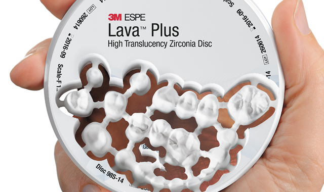Fig. 08 The Lava Plus zirconia disc available from 3M provides another option for labs.