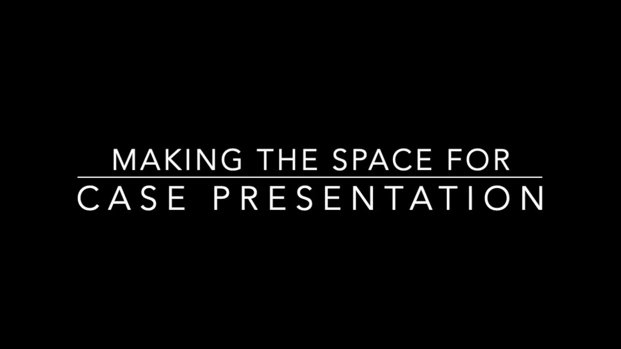 Therapy in 3 Minutes - Making the Space for Case Presentation