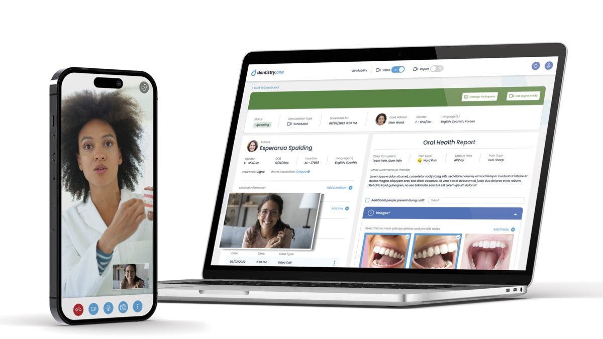 Teledentistry enables patients who may otherwise not be able to see their dentist to meet virtually, connecting them to vital care they may need. Image courtesy of MouthWatch. 