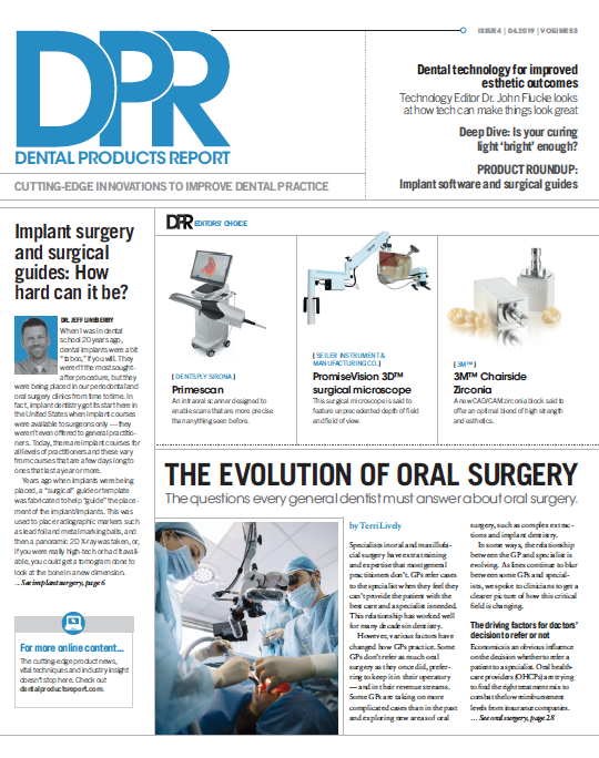 Dental Products Report April 2019 issue cover
