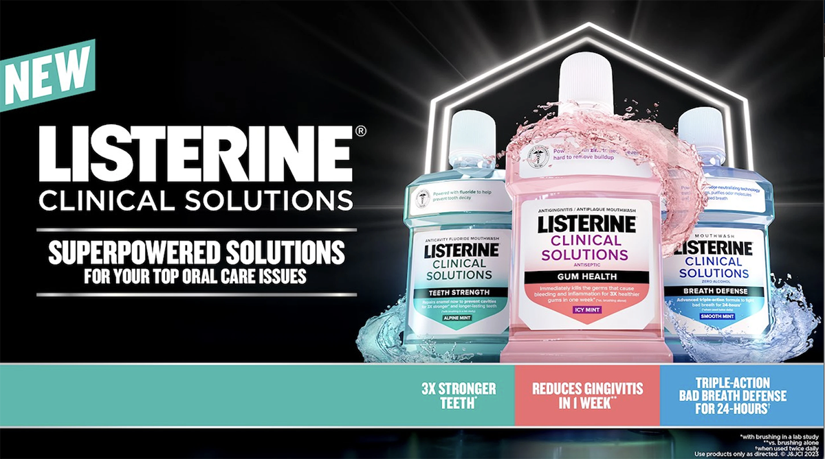 Kenvue Introduces Listerine Clinical Solutions Mouthwash Line at ADA’s SmileCon 2023 | Image Credit: © Kenvue Inc. 