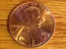 A lincoln penny