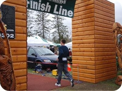 Finish line for a race