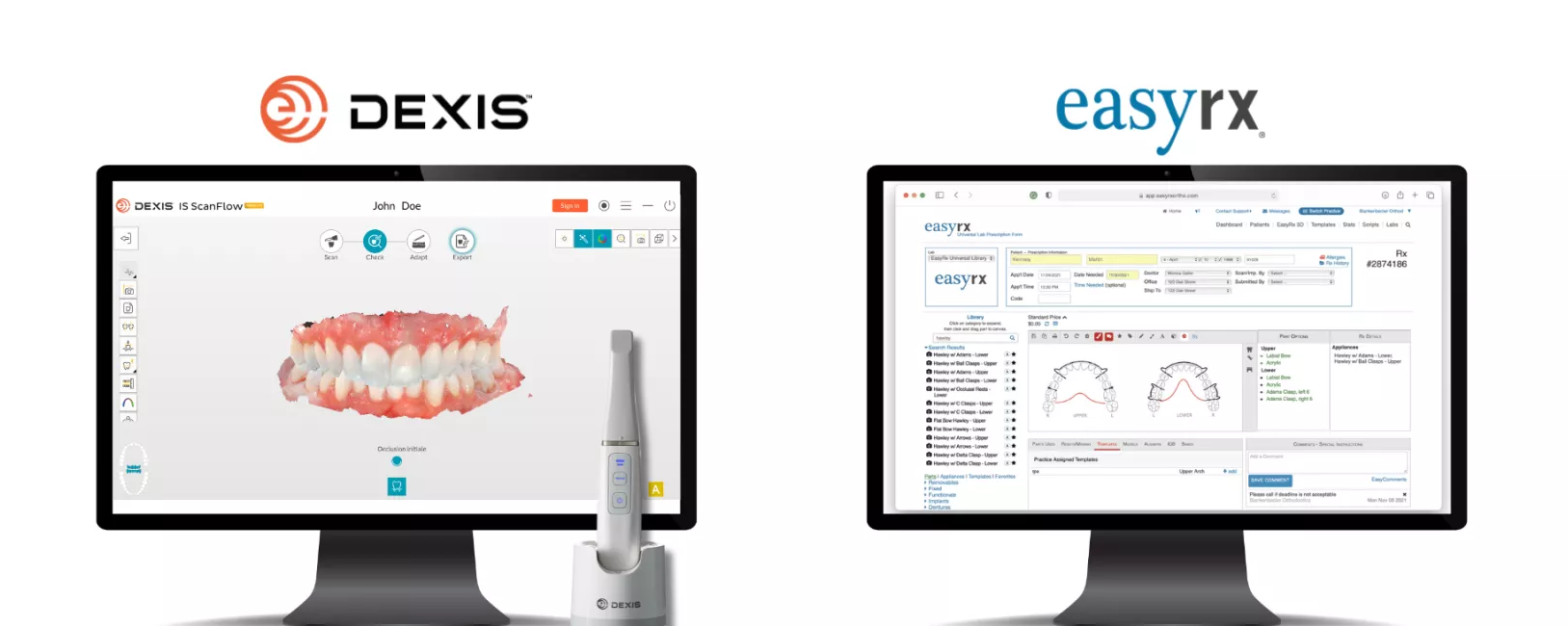 DEXIS IS ScanFlow now integrates with EasyRx | Image Credit: © DEXIS