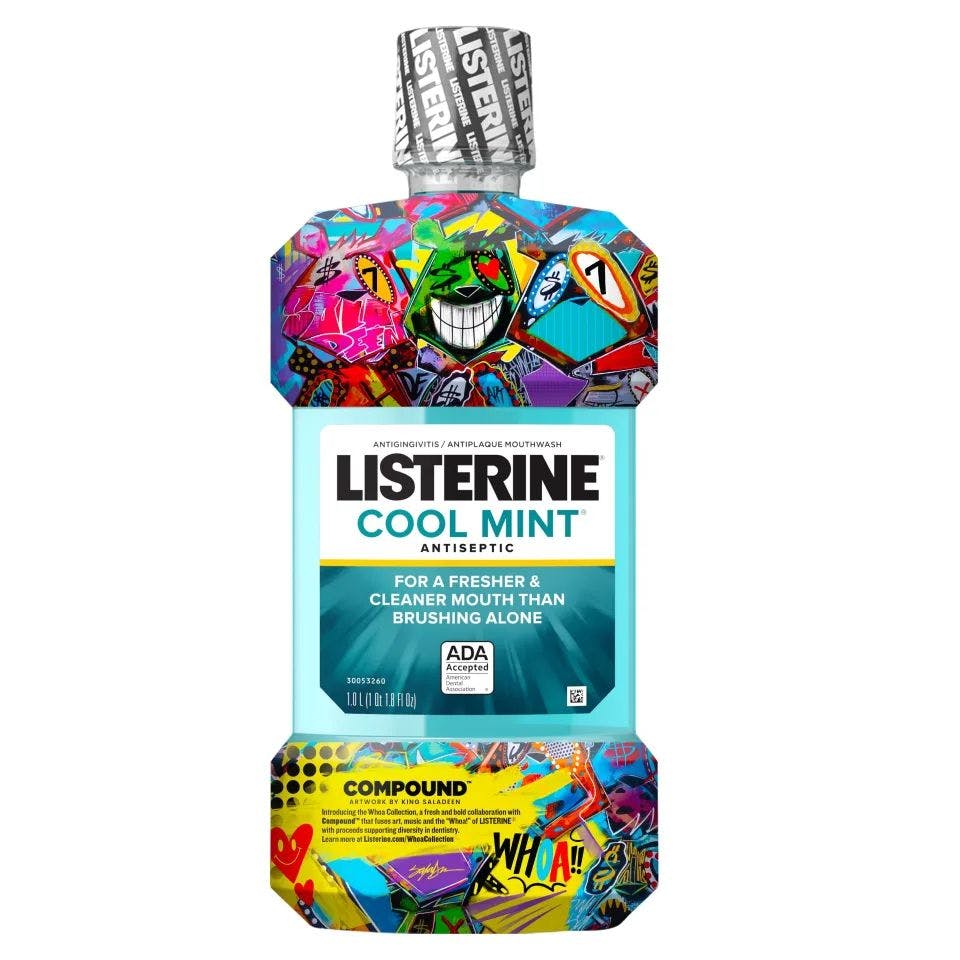 LISTERINE The Whoa Collection custom bottle design featuring art from King Saladeen | Image © LISTERINE