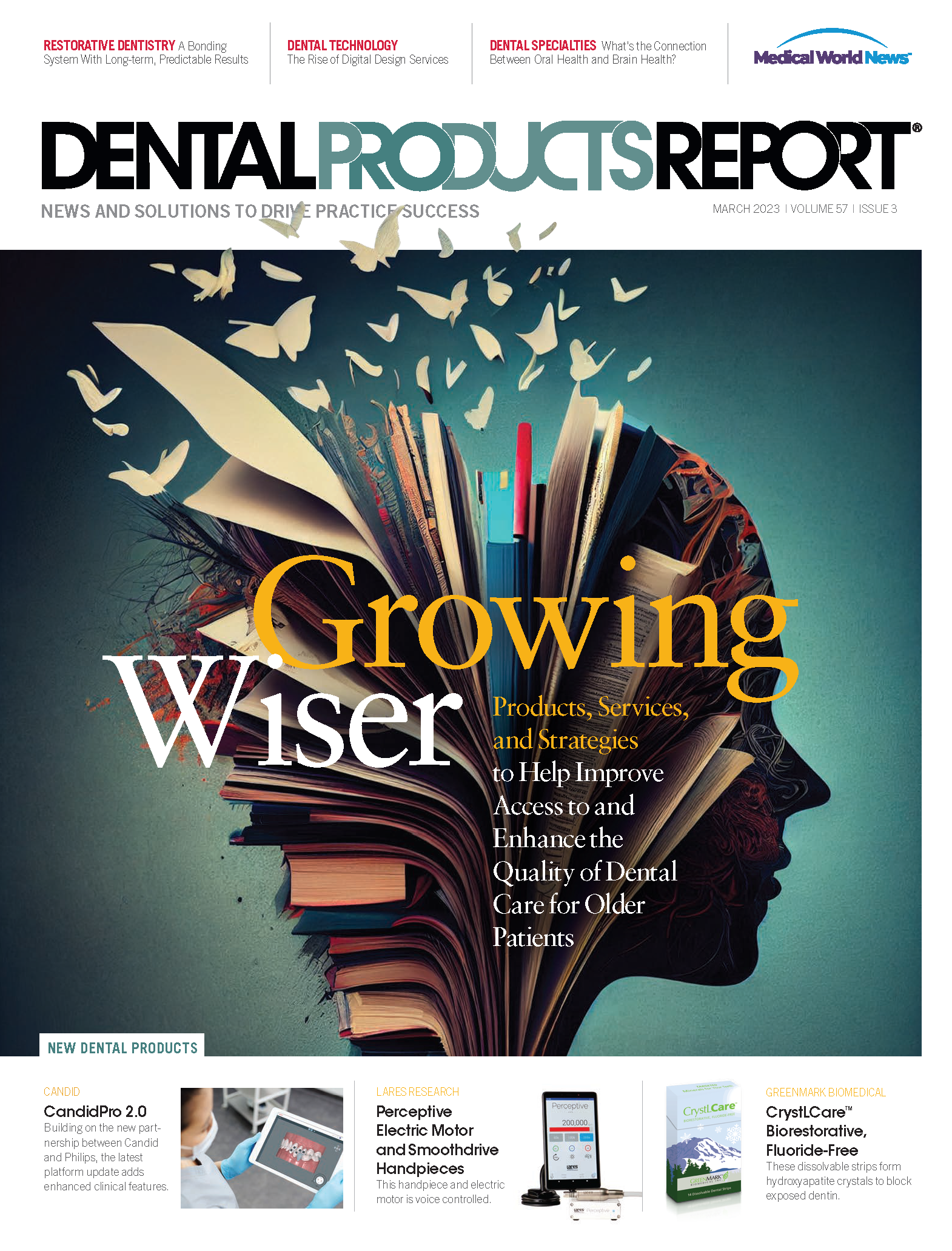 Dental Products Report March 2023 issue cover - Growing Wiser