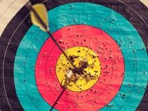 Image of an arrow in the bullseye of a target