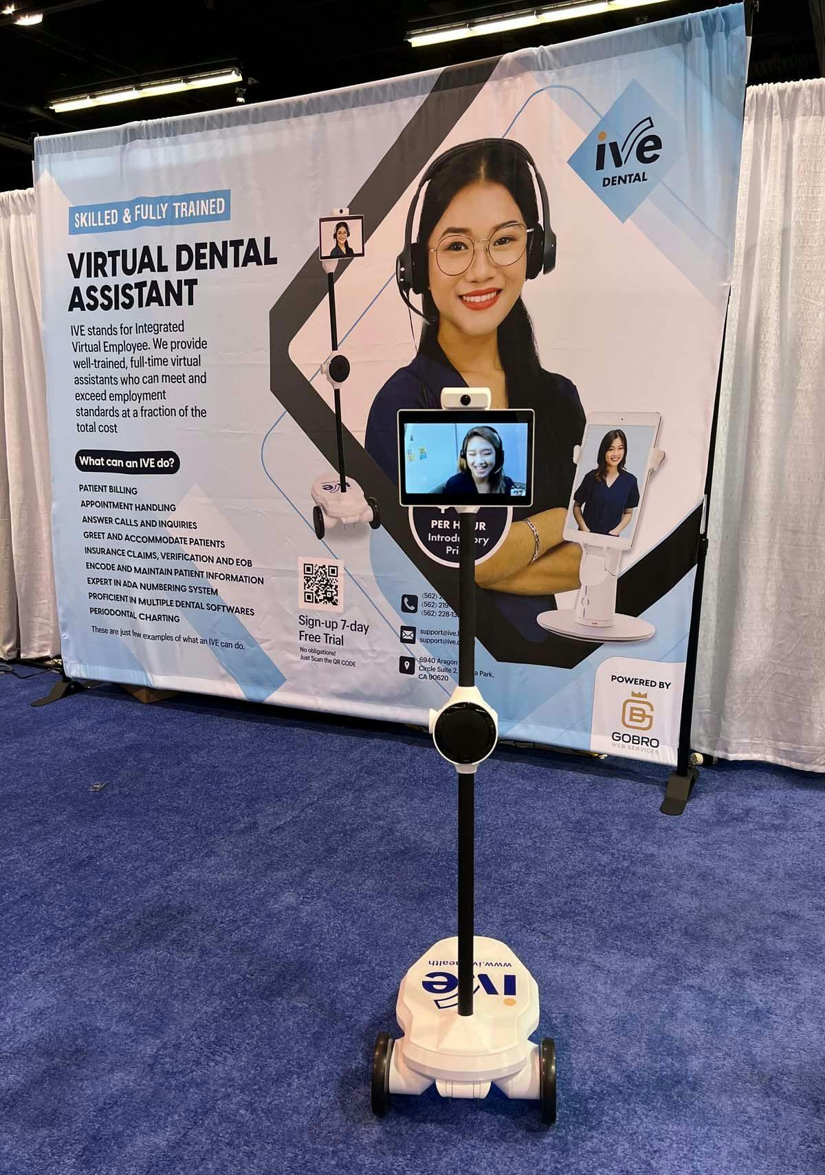 IVE Dental, part of GOBRO Web Services, demonstrated its trained virtual assistant on the tradeshow floor. 