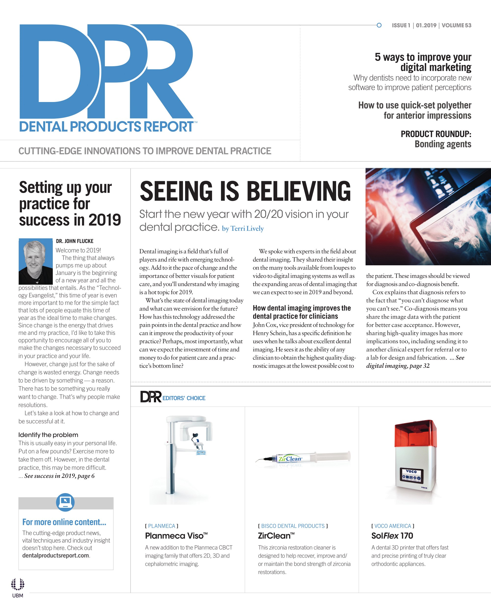 Dental Products Report January 2019 issue cover